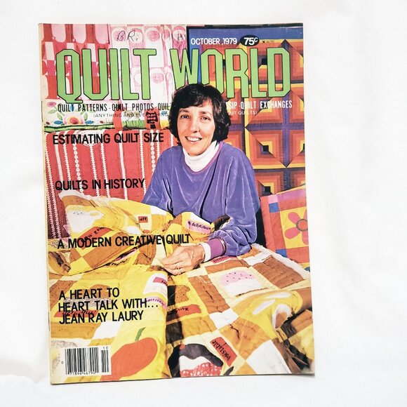 Quilt World Magazine October 1979 Modern Creative Heart to Heart Basket of Roses - Picture 1 of 10